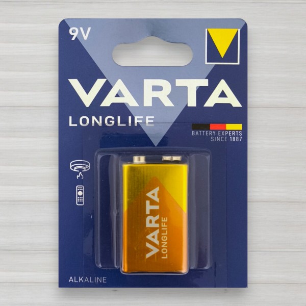 Батарейка лужна Varta Longlife alkaline крона 6LP3146, 9V
